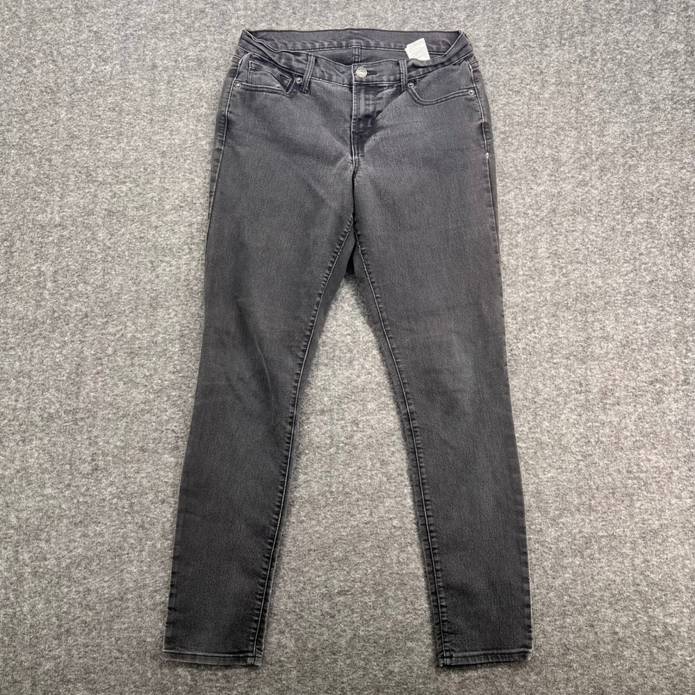 Old Navy Rockstar Super Skinny Jeans Womens 4 Regular Faded Black Mid Rise Denim